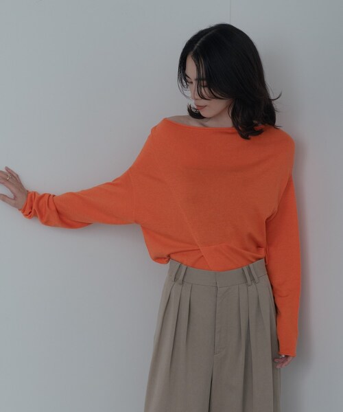 GALLEST（ギャレスト）の「2Wayドレープスリットニット（ニット/セーター・レディース・ブラック/オレンジ/ホワイト・38）」の17枚目の写真