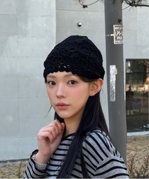 Vini（ヴィニ）の「クロシェ編みビーニー（ニットキャップ/ビーニー）」
