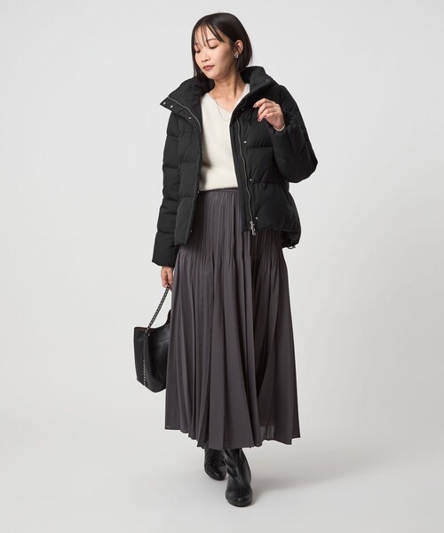 green label relaxing（グリーンレーベルリラクシング）の「フード ショート ダウン（ダウンジャケット/コート・レディース・ブラック/モカ/オフホワイト・36/38）」の7枚目の写真