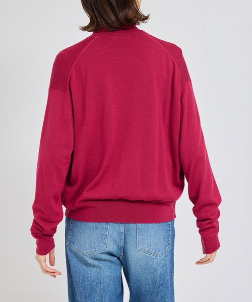 JOHN SMEDLEY（ジョンスメドレー）の「JOHN SMEDLEY別注 CD（ジョンスメドレー別注/天竺ニットカーディガン）（カーディガン/ボレロ・レディース・ライトグレー/ベージュ/ワイン/ブラック/チャコールグレー・38）」の8枚目の写真