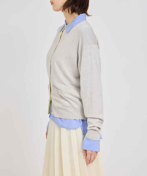 JOHN SMEDLEY（ジョンスメドレー）の「JOHN SMEDLEY別注 CD（ジョンスメドレー別注/天竺ニットカーディガン）（カーディガン/ボレロ・レディース・ライトグレー/ベージュ/ワイン/ブラック/チャコールグレー・38）」の11枚目の写真