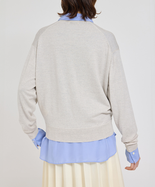 JOHN SMEDLEY（ジョンスメドレー）の「JOHN SMEDLEY別注 CD（ジョンスメドレー別注/天竺ニットカーディガン）（カーディガン/ボレロ・レディース・ライトグレー/ベージュ/ワイン/ブラック/チャコールグレー・38）」の12枚目の写真