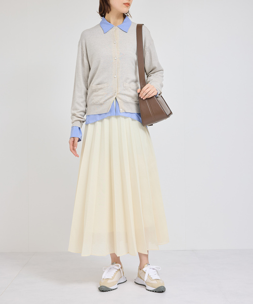 JOHN SMEDLEY（ジョンスメドレー）の「JOHN SMEDLEY別注 CD（ジョンスメドレー別注/天竺ニットカーディガン）（カーディガン/ボレロ・レディース・ライトグレー/ベージュ/ワイン/ブラック/チャコールグレー・38）」の13枚目の写真