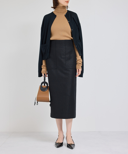 JOHN SMEDLEY（ジョンスメドレー）の「JOHN SMEDLEY別注 CD（ジョンスメドレー別注/天竺ニットカーディガン）（カーディガン/ボレロ・レディース・ライトグレー/ベージュ/ワイン/ブラック/チャコールグレー・38）」の21枚目の写真