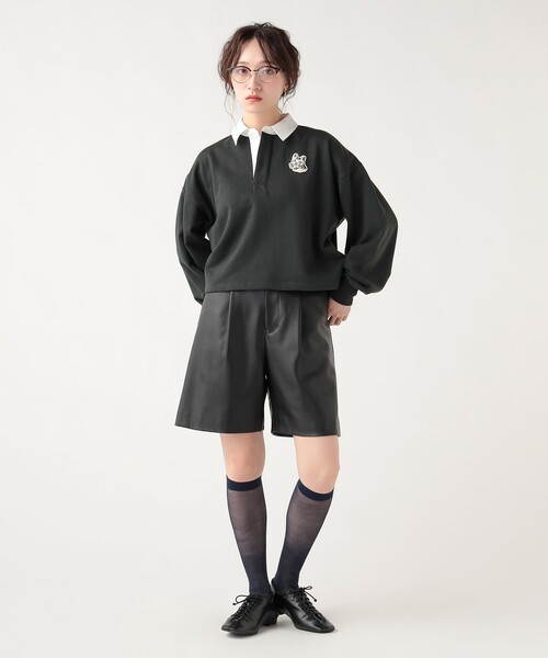 BEAMS HEART（ビームスハート）の「サガラ ネコ ラガースウェット（スウェット・レディース・チャコールグレー/レッド系その他5/ホワイト系その他5・FREE）」の9枚目の写真