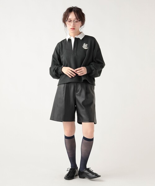 BEAMS HEART（ビームスハート）の「サガラ ネコ ラガースウェット（スウェット・レディース・チャコールグレー/レッド系その他5/ホワイト系その他5・FREE）」の10枚目の写真