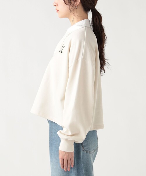 BEAMS HEART（ビームスハート）の「サガラ ネコ ラガースウェット（スウェット・レディース・チャコールグレー/レッド系その他5/ホワイト系その他5・FREE）」の18枚目の写真