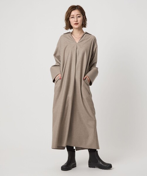 極美品 CONTE コンテ ウールリネン グラスタック ロングワンピース 8500024Y0019_l1_a031.jpg