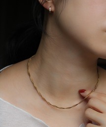 bonu.（ボヌ）の「【サージカルステンレス】 ボールチェーンコンビツイストネックレス（ネックレス）」