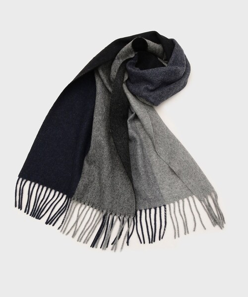 tk.TAKEO KIKUCHI（ティーケータケオキクチ）の「【カシミヤ100％】ピュアカシミヤセパレートマフラー（マフラー・メンズ・アイボリー系4/ブルー系その他6/ワイン系1/ブルーグリーン/ブラック系4・00）」の7枚目の写真