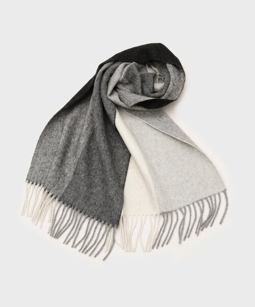 tk.TAKEO KIKUCHI（ティーケータケオキクチ）の「【カシミヤ100％】ピュアカシミヤセパレートマフラー（マフラー・メンズ・アイボリー系4/ブルー系その他6/ワイン系1/ブルーグリーン/ブラック系4・00）」の8枚目の写真