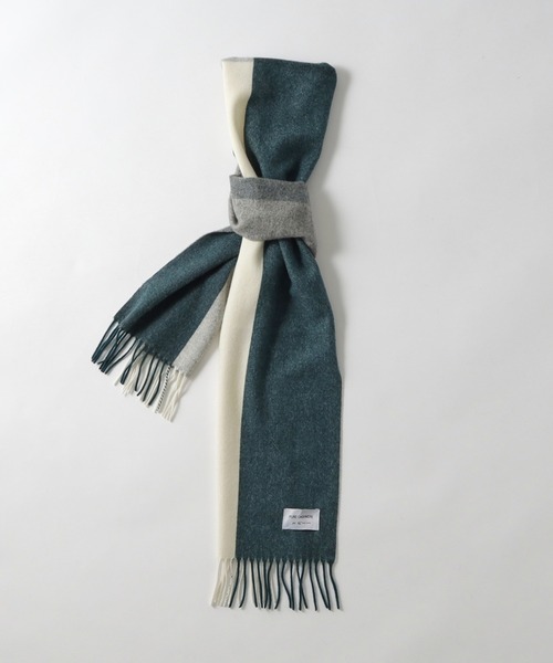 tk.TAKEO KIKUCHI（ティーケータケオキクチ）の「【カシミヤ100％】ピュアカシミヤセパレートマフラー（マフラー・メンズ・アイボリー系4/ブルー系その他6/ワイン系1/ブルーグリーン/ブラック系4・00）」の13枚目の写真