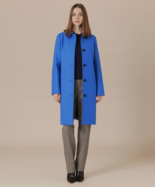 マッキントッシュ　チェスターコート　ブルー Precious12月号】【BANTON/バントン】ウールダブルクロスメルトン