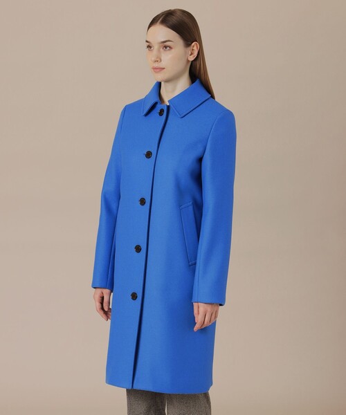 【クリーニング済】マッキントッシュ　ステンカラーコート　ライナー付　黒　青 クリーニング済】マッキントッシュ ステンカラーコート ライナー付 黒