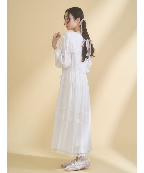 merry jenny（メリージェニー）の「airy lace collarワンピース（ワンピース・レディース・クリーム/オフホワイト/ピンク・FREE）」の11枚目の写真