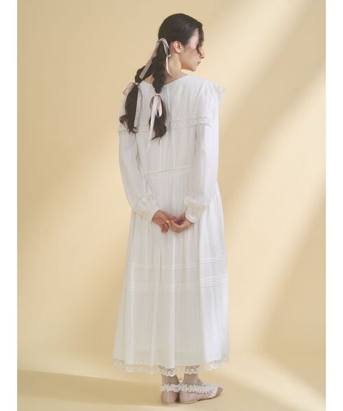 merry jenny（メリージェニー）の「airy lace collarワンピース（ワンピース・レディース・クリーム/オフホワイト/ピンク・FREE）」の12枚目の写真