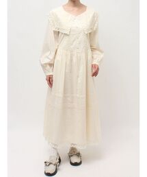 airy lace collarワンピース