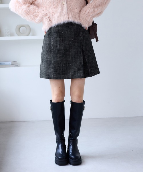 VIS（ビス）の「ロービングチェックミニスカート（スカート・レディース・ブラック系その他/オフホワイト・FREE）」の2枚目の写真