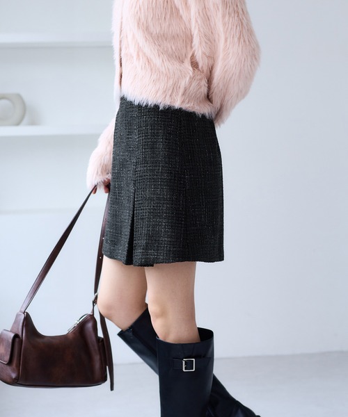 VIS（ビス）の「ロービングチェックミニスカート（スカート・レディース・ブラック系その他/オフホワイト・FREE）」の3枚目の写真