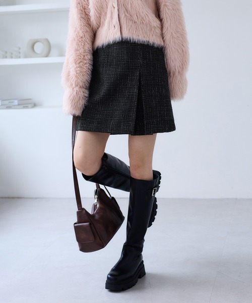 VIS（ビス）の「ロービングチェックミニスカート（スカート・レディース・ブラック系その他/オフホワイト・FREE）」の6枚目の写真