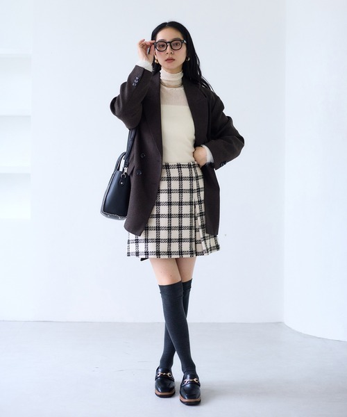 VIS（ビス）の「ロービングチェックミニスカート（スカート・レディース・ブラック系その他/オフホワイト・FREE）」の14枚目の写真