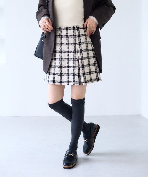 VIS（ビス）の「ロービングチェックミニスカート（スカート・レディース・ブラック系その他/オフホワイト・FREE）」の9枚目の写真