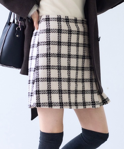VIS（ビス）の「ロービングチェックミニスカート（スカート・レディース・ブラック系その他/オフホワイト・FREE）」の10枚目の写真