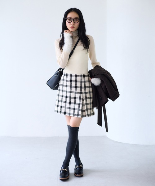 VIS（ビス）の「ロービングチェックミニスカート（スカート・レディース・ブラック系その他/オフホワイト・FREE）」の13枚目の写真