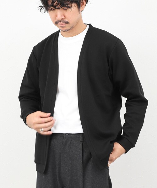 NOLLEY’S（ノーリーズ）の「【ACTIVE SECT】《限定展開》接結ボタンレスカーディガン 25AW（カーディガン/ボレロ・メンズ・ブラック/ネイビー/キャメル・S/M/L/XL）」の2枚目の写真