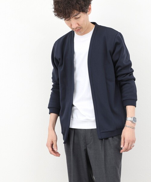 NOLLEY’S（ノーリーズ）の「【ACTIVE SECT】《限定展開》接結ボタンレスカーディガン 25AW（カーディガン/ボレロ・メンズ・ブラック/ネイビー/キャメル・S/M/L/XL）」の5枚目の写真