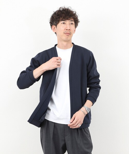 NOLLEY’S（ノーリーズ）の「【ACTIVE SECT】《限定展開》接結ボタンレスカーディガン 25AW（カーディガン/ボレロ・メンズ・ブラック/ネイビー/キャメル・S/M/L/XL）」の8枚目の写真