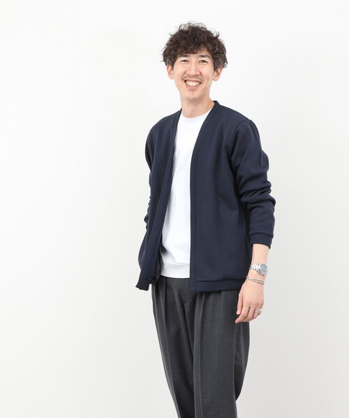 NOLLEY’S（ノーリーズ）の「【ACTIVE SECT】《限定展開》接結ボタンレスカーディガン 25AW（カーディガン/ボレロ・メンズ・ブラック/ネイビー/キャメル・S/M/L/XL）」の12枚目の写真