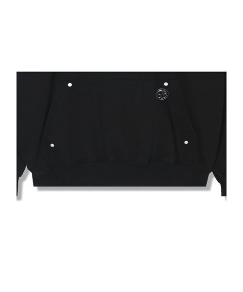 GUBIN(グビン)の「オーバーサイズミニロゴフードパーカー - ブラック(パーカー・レディース・その他・MEDIUM/LARGE)」の4枚目の写真