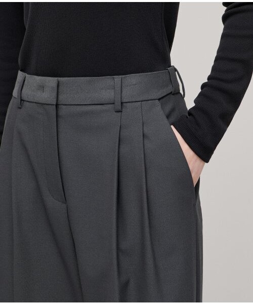 MUSINSA STANDARD WOMAN（ムシンサスタンダードウーマン）の「ウィメンズハイウエストワイドヒドンバンディングスラックス[グレー]（スラックス・レディース・その他・27/28/29/34/30/31/24/25/26/32）」の5枚目の写真