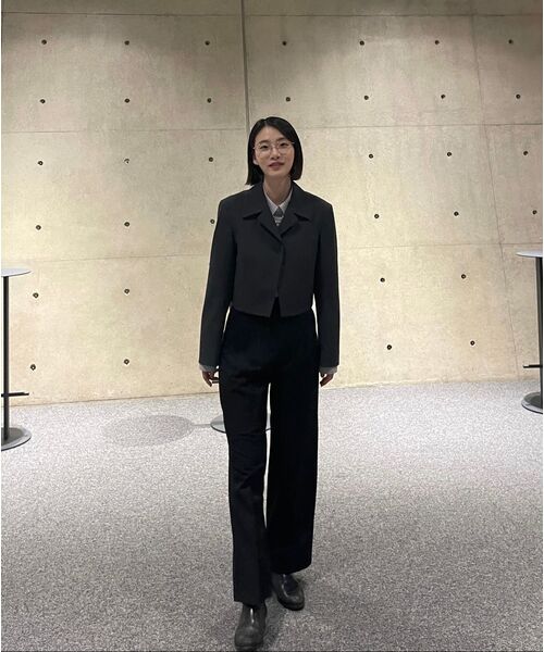 MUSINSA STANDARD WOMAN（ムシンサスタンダードウーマン）の「ウィメンズハイウエストワイドヒドンバンディングスラックス[グレー]（スラックス・レディース・その他・27/28/29/34/30/31/24/25/26/32）」の10枚目の写真