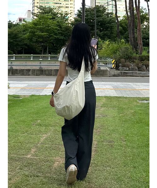 MUSINSA STANDARD WOMAN（ムシンサスタンダードウーマン）の「ウィメンズハイウエストワイドヒドンバンディングスラックス[グレー]（スラックス・レディース・その他・27/28/29/34/30/31/24/25/26/32）」の12枚目の写真