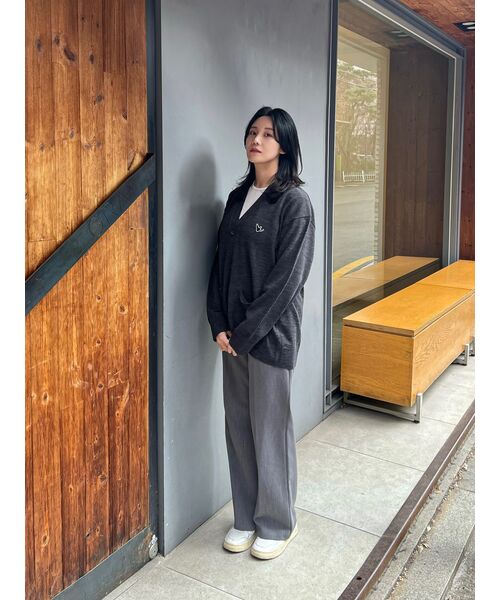 MUSINSA STANDARD WOMAN（ムシンサスタンダードウーマン）の「ウィメンズハイウエストワイドヒドンバンディングスラックス[グレー]（スラックス・レディース・その他・27/28/29/34/30/31/24/25/26/32）」の17枚目の写真
