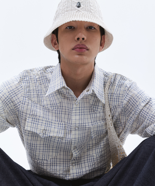 TRIP LE SENS（トリップ ル センス）の「ウェスタンコットンシャツ_チェックブラウン（シャツ/ブラウス・メンズ・その他・MEDIUM/LARGE）」の3枚目の写真