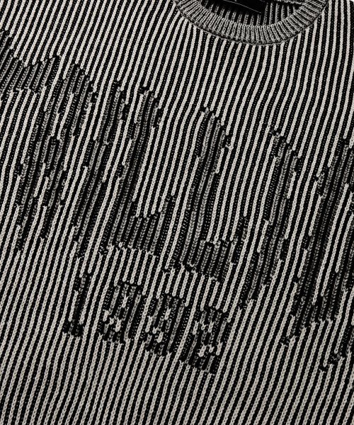 TRILLION(トリリオン)の「ウォッシャブルツートンクルーネックグラフィックニット(ベージュ)(ニット/セーター・レディース・その他・X-LARGE/MEDIUM/LARGE)」の7枚目の写真