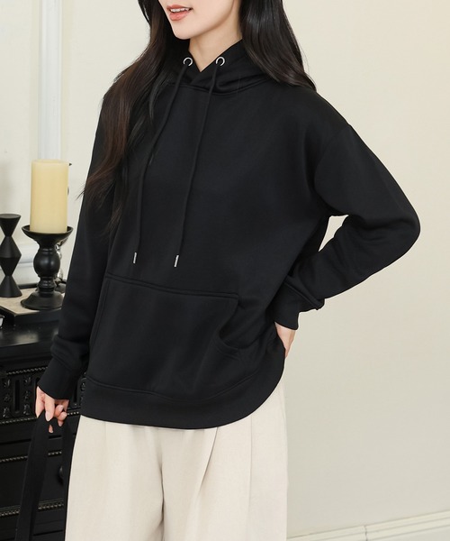 セール】裏起毛 フード付き 長袖 スウェット プルオーバー（パーカー