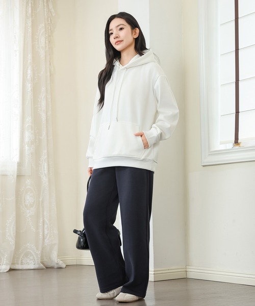 DAYRA(デイラ)の「裏起毛 フード付き 長袖 スウェット プルオーバー(パーカー・レディース・ダークグレー/ホワイト/ライトグレー/ブラック・S/M/XL)」の17枚目の写真