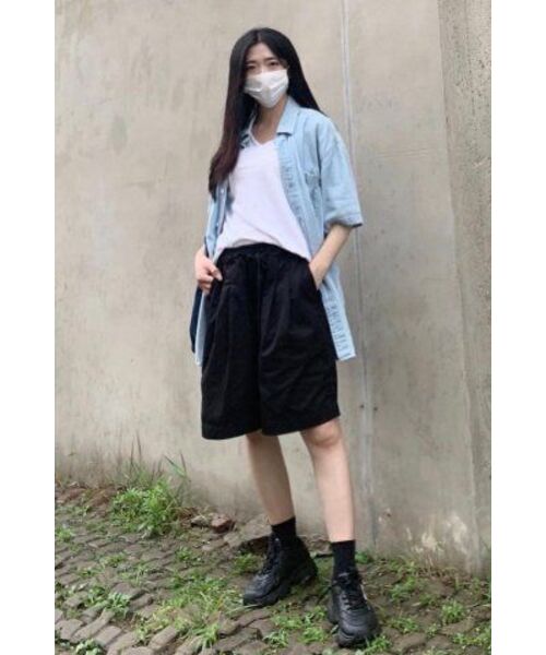 MOAA(モア)の「バミューダツーピンタックハーフパンツ(ブラック)(その他パンツ・メンズ・その他・MEDIUM/LARGE)」の11枚目の写真