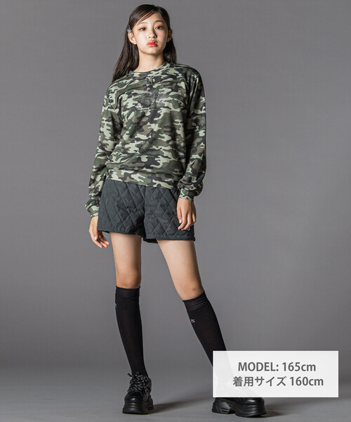 ZIDDY（ジディ）の「ラインストーン・トレーナー(130~160cm)（スウェット・キッズ・グリーン系その他/グレー・140cm/150cm/130cm/FREE）」の4枚目の写真