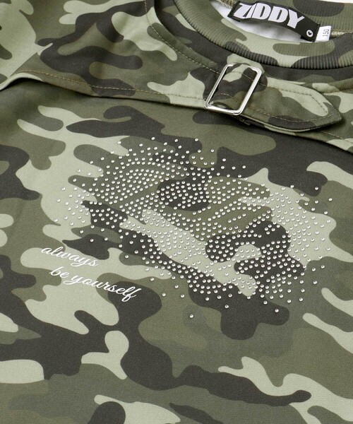 ZIDDY（ジディ）の「ラインストーン・トレーナー(130~160cm)（スウェット・キッズ・グリーン系その他/グレー・140cm/150cm/130cm/FREE）」の15枚目の写真