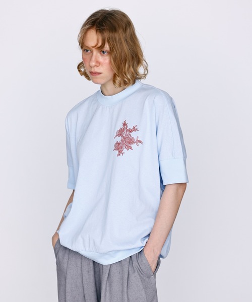 Kelen(ケレン)の「「KELEN / ケレン」刺繍デザイントップス(Tシャツ/カットソー・レディース・チャコールグレー/オフホワイト/サックスブルー・FREE)」の5枚目の写真
