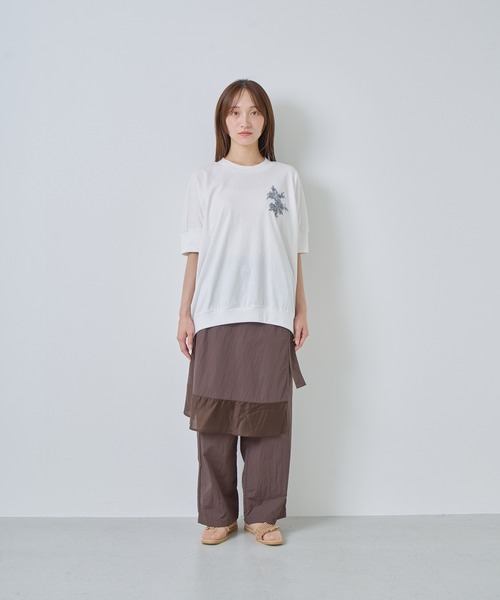 Kelen(ケレン)の「「KELEN / ケレン」刺繍デザイントップス(Tシャツ/カットソー・レディース・チャコールグレー/オフホワイト/サックスブルー・FREE)」の20枚目の写真