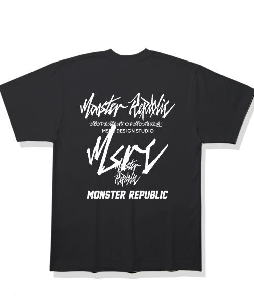 MONSTER REPUBLIC(モンスターリパブリック)の「ムーブメント ホワイトレタリングTシャツ ブラック(Tシャツ/カットソー・レディース・その他・LARGE/MEDIUM/SMALL/X-LARGE)」の2枚目の写真