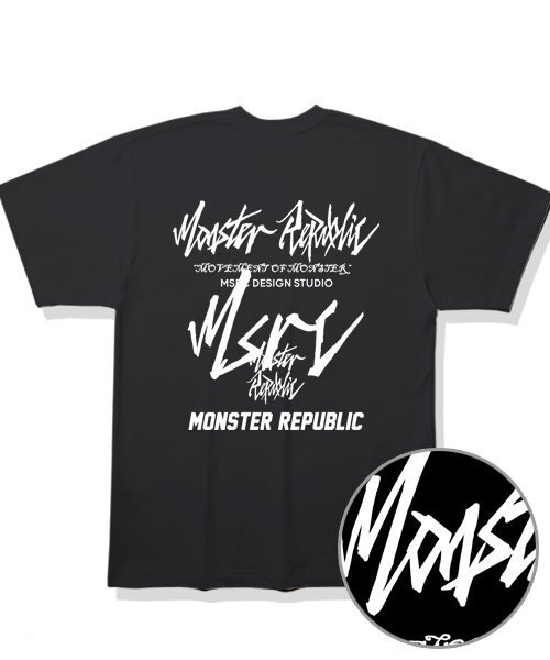MONSTER REPUBLIC(モンスターリパブリック)の「ムーブメント ホワイトレタリングTシャツ ブラック(Tシャツ/カットソー・レディース・その他・LARGE/MEDIUM/SMALL/X-LARGE)」の3枚目の写真