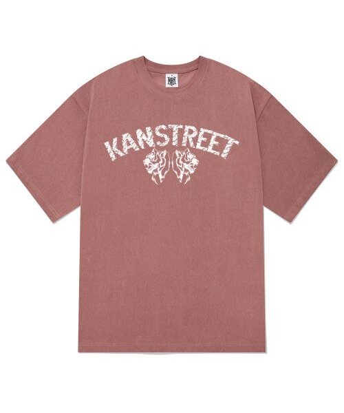 KAN6312(カン6312)の「KTPP0172 レタリングタイガー ピグメント 半袖Tシャツ - ピンク(Tシャツ/カットソー・メンズ・その他・MEDIUM/LARGE/X-LARGE)」の1枚目の写真