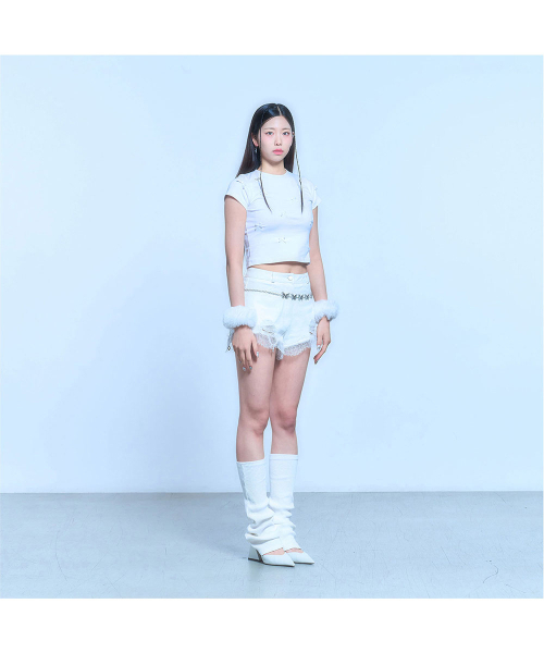 SCHISM INDUCING（スキズムインデューシング）の「RIBBON CHARM T SHIRT_WHITE（Tシャツ/カットソー・レディース・その他・FREE）」の6枚目の写真